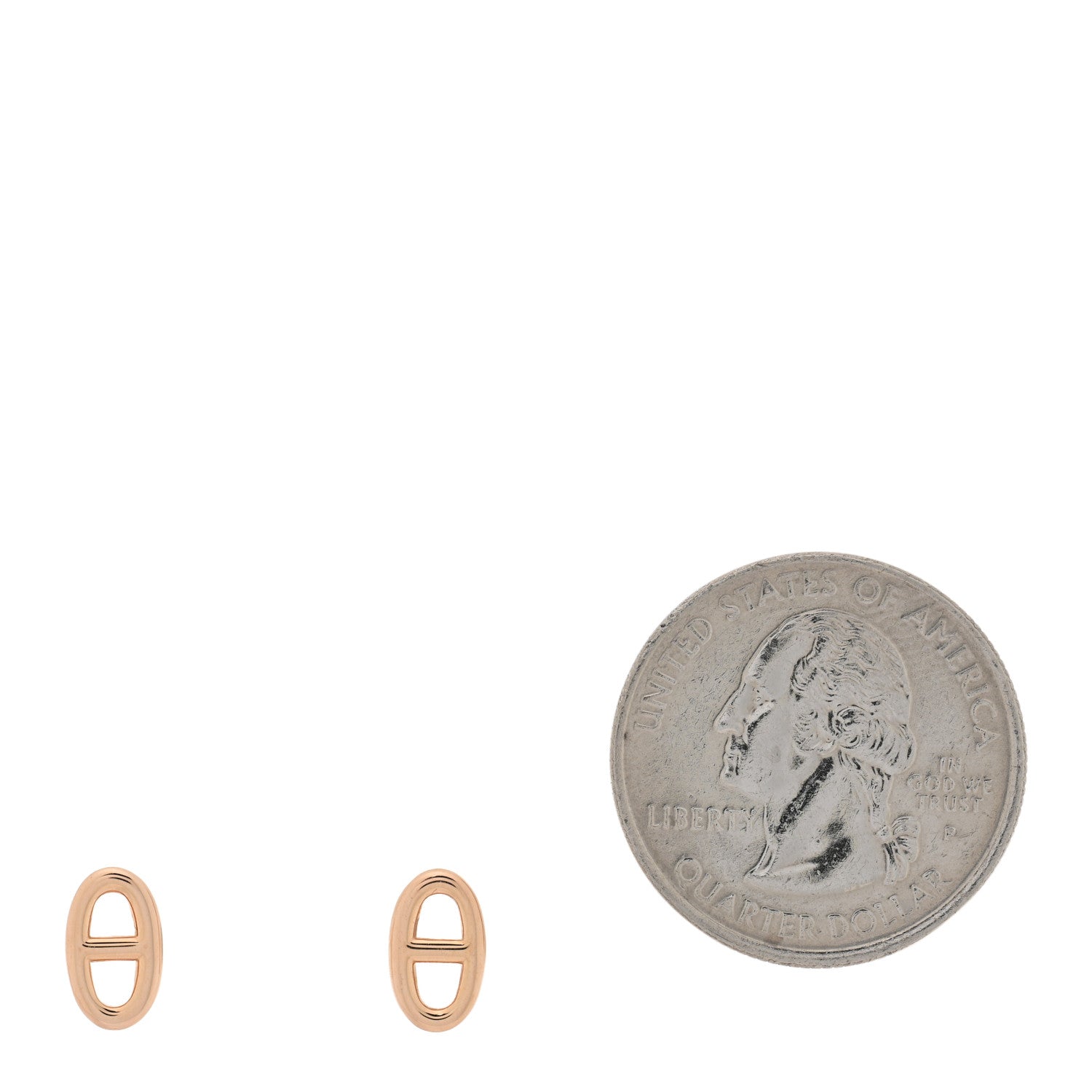 Hermes 18K Rose Gold TPM Farandole Stud Earrings 2 of 5