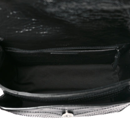 Saint Laurent Crinkled Calfskin Matelasse Monogram Medium Niki Chain Satchel Black 5 of 10