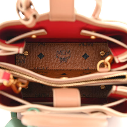 MCM Grained Calfskin Mini Milla Tote Beige 5 of 7