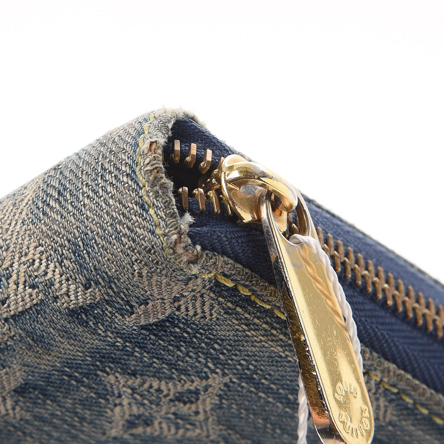 Monogram Denim Zippy Wallet Blue