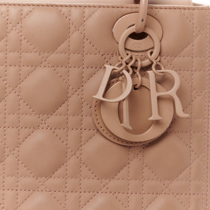Christian Dior Ultra Matte Calfskin Cannage Medium Lady Dior Beige 8 of 16
