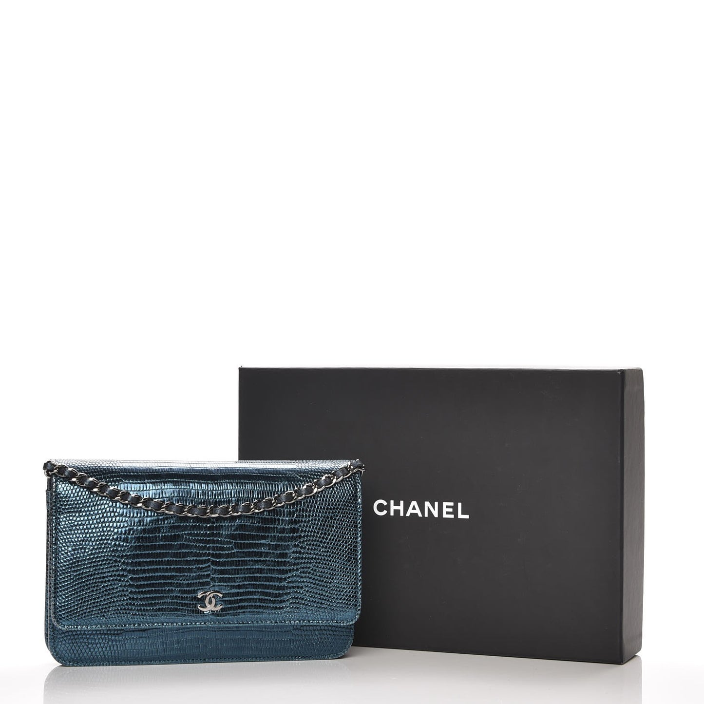 Iridescent Lizard Wallet on Chain WOC Blue