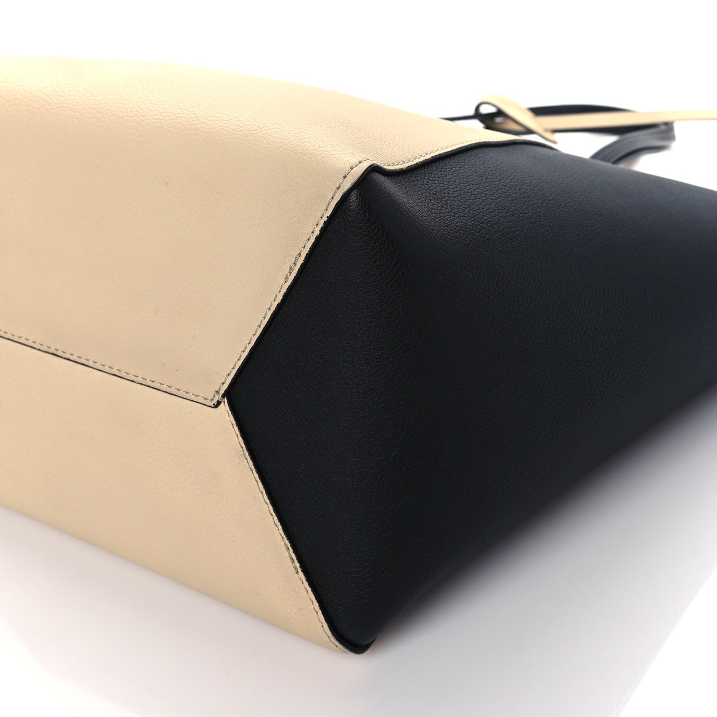 Calfskin Lockme Go Tote Black Vanilla