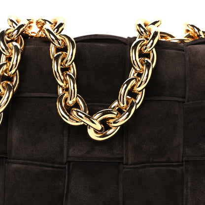 Bottega Veneta Suede Maxi Intrecciato Padded Chain Cassette Crossbody Bag Fondant 9 of 11
