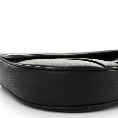 Christian Dior Grained Calfskin Mens Saddle Bag Black 9 of 11