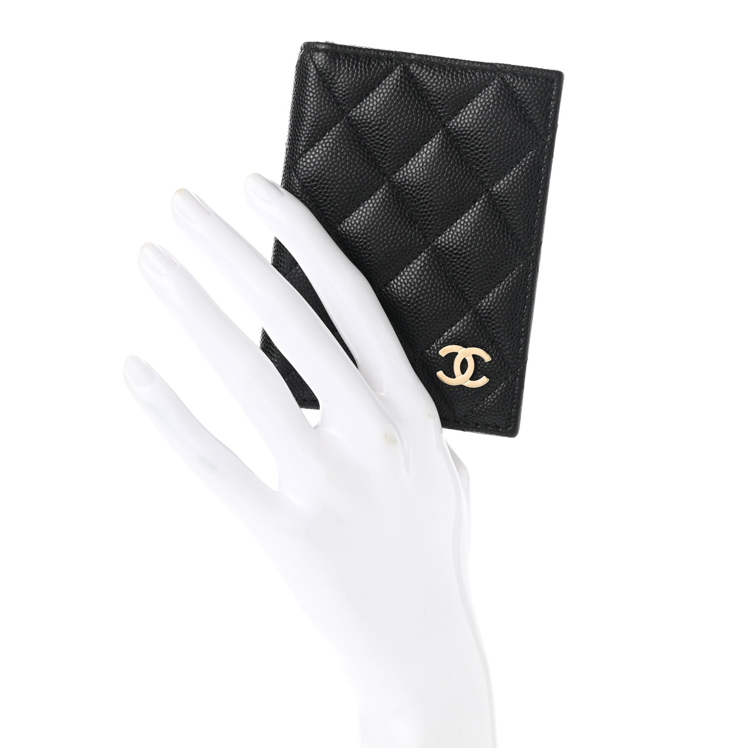 Chanel Caviar Quilted Card Holder Wallet Black 2 of 9