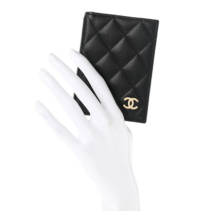 Chanel Caviar Quilted Card Holder Wallet Black 2 of 9