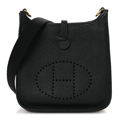 Hermes Taurillon Clemence Evelyne TPM Black 1 of 12