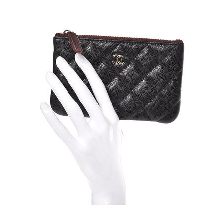 Chanel Caviar Quilted Small Cosmetic Case Black 2 of 9