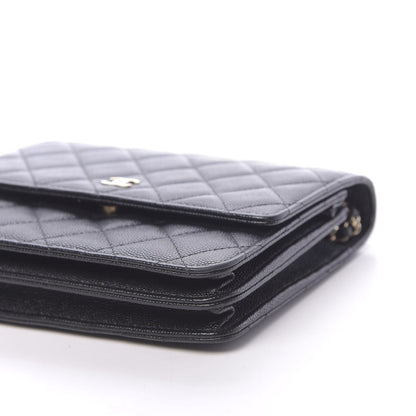 Chanel Caviar Quilted Square Wallet On Chain WOC Black 10 of 12