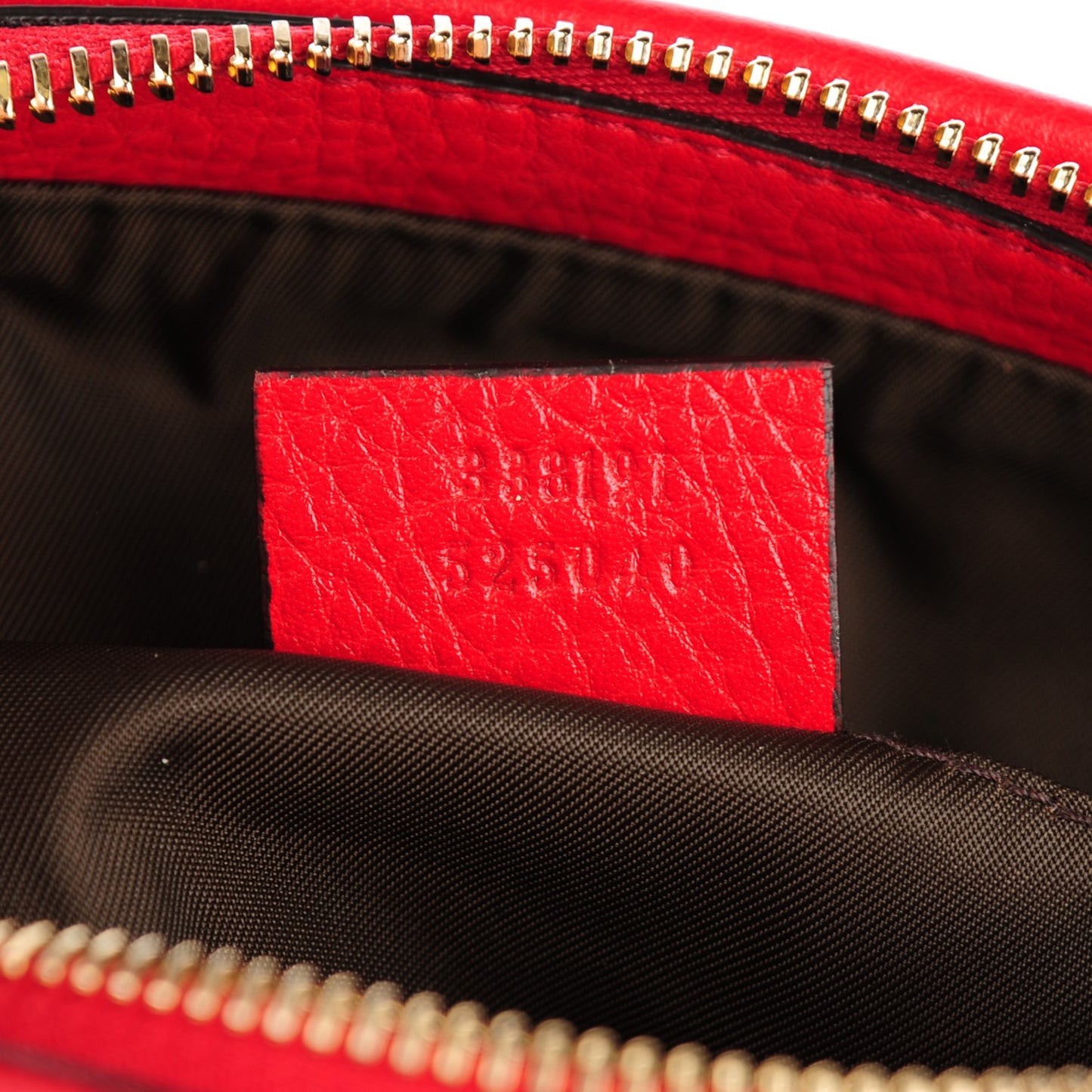 Pebbled Calfskin Soho Cosmetic Case Tabasco Red