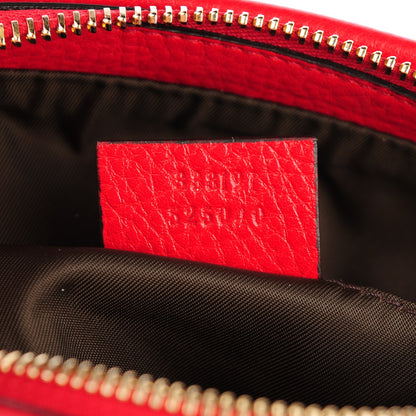 Gucci Pebbled Calfskin Soho Cosmetic Case Tabasco Red 7 of 7