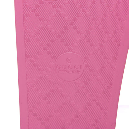 Gucci Rubber Logo Stamped Mens Slide Sandals 10 Fuchsia 7 of 8
