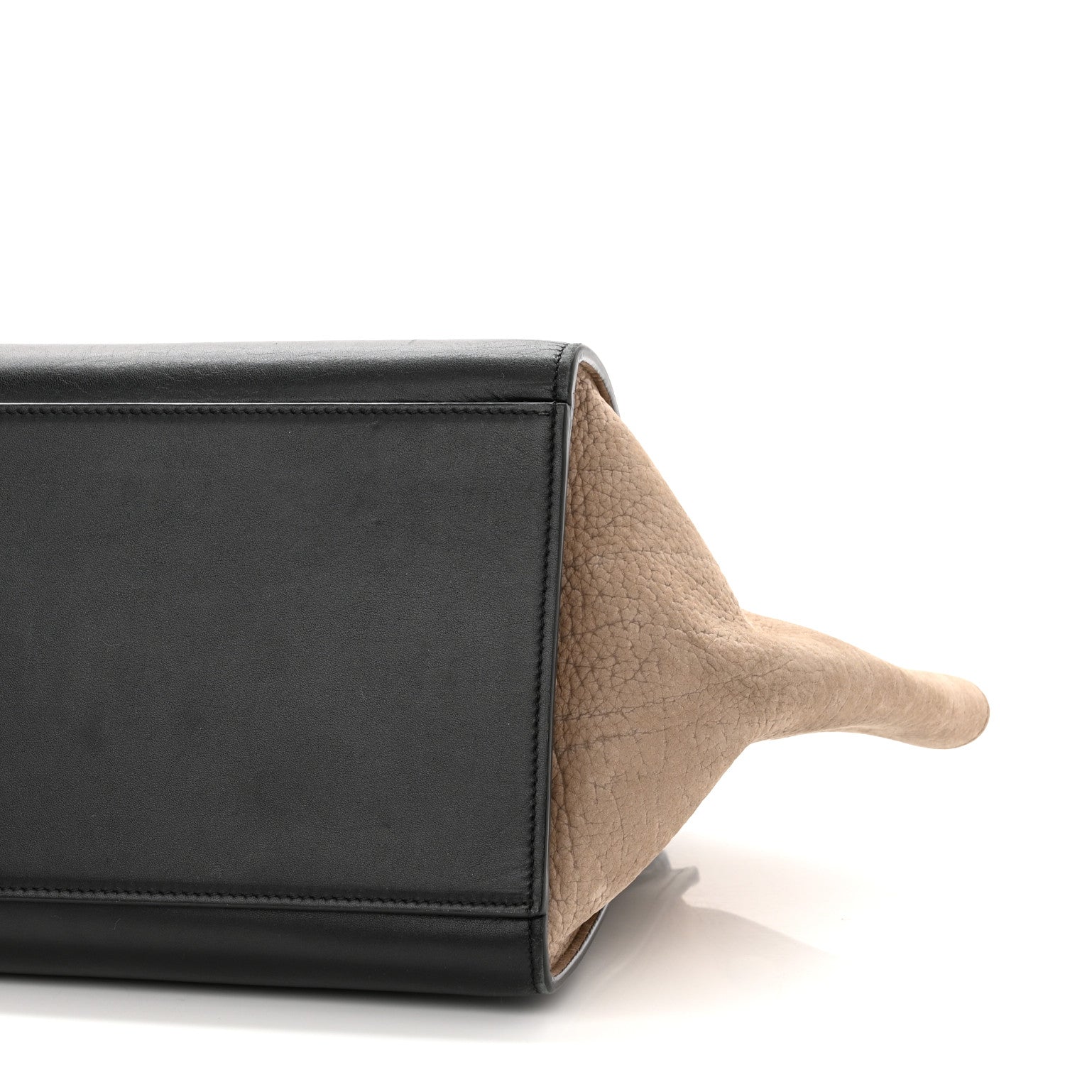 Celine Soft Grained Calfskin Nubuck Small Tri-Color Trapeze Black Blue Tan 5 of 17