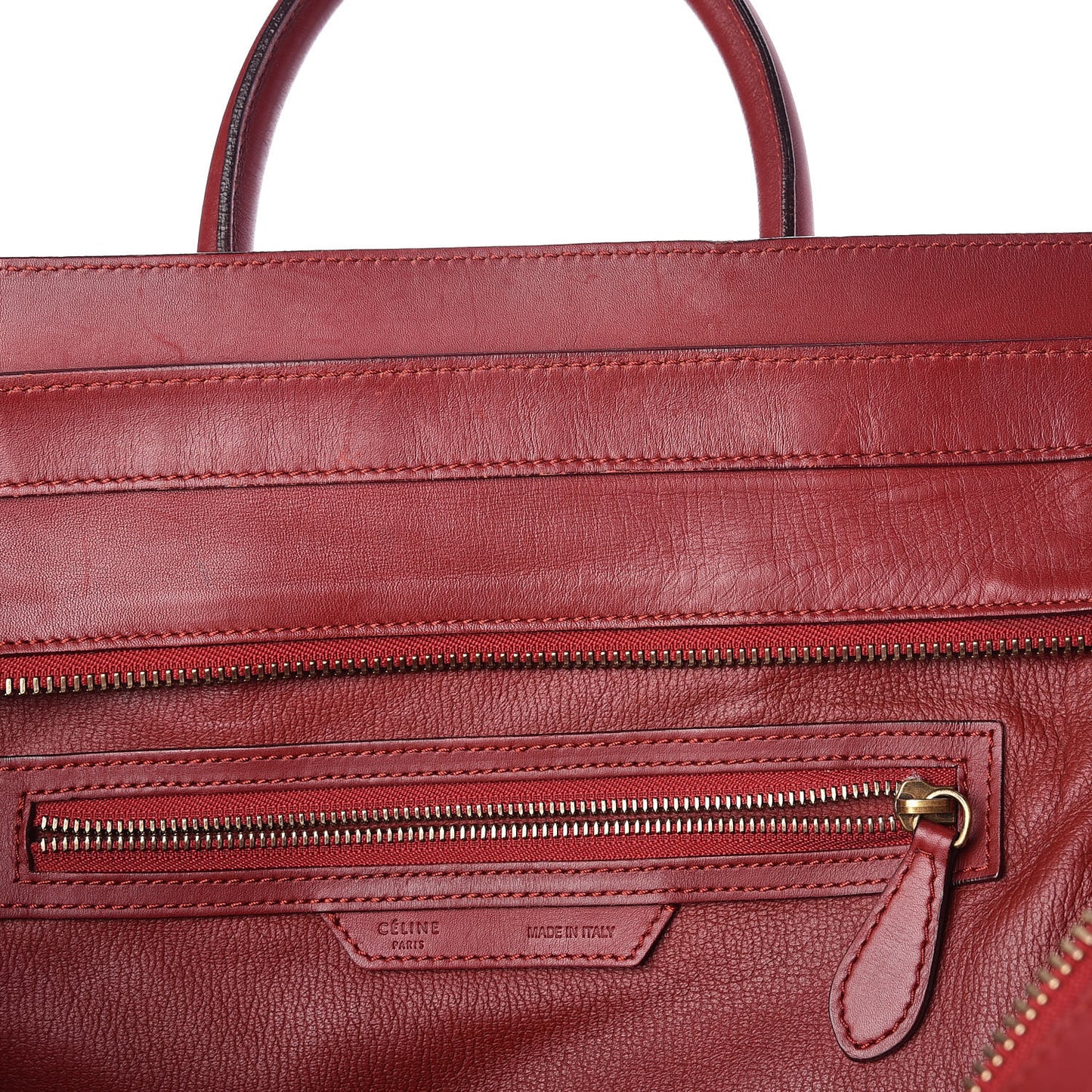 Smooth Calfskin Mini Luggage Red