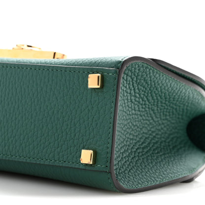 Moynat Taurillon Blush Rejane BB Emerald 10 of 11