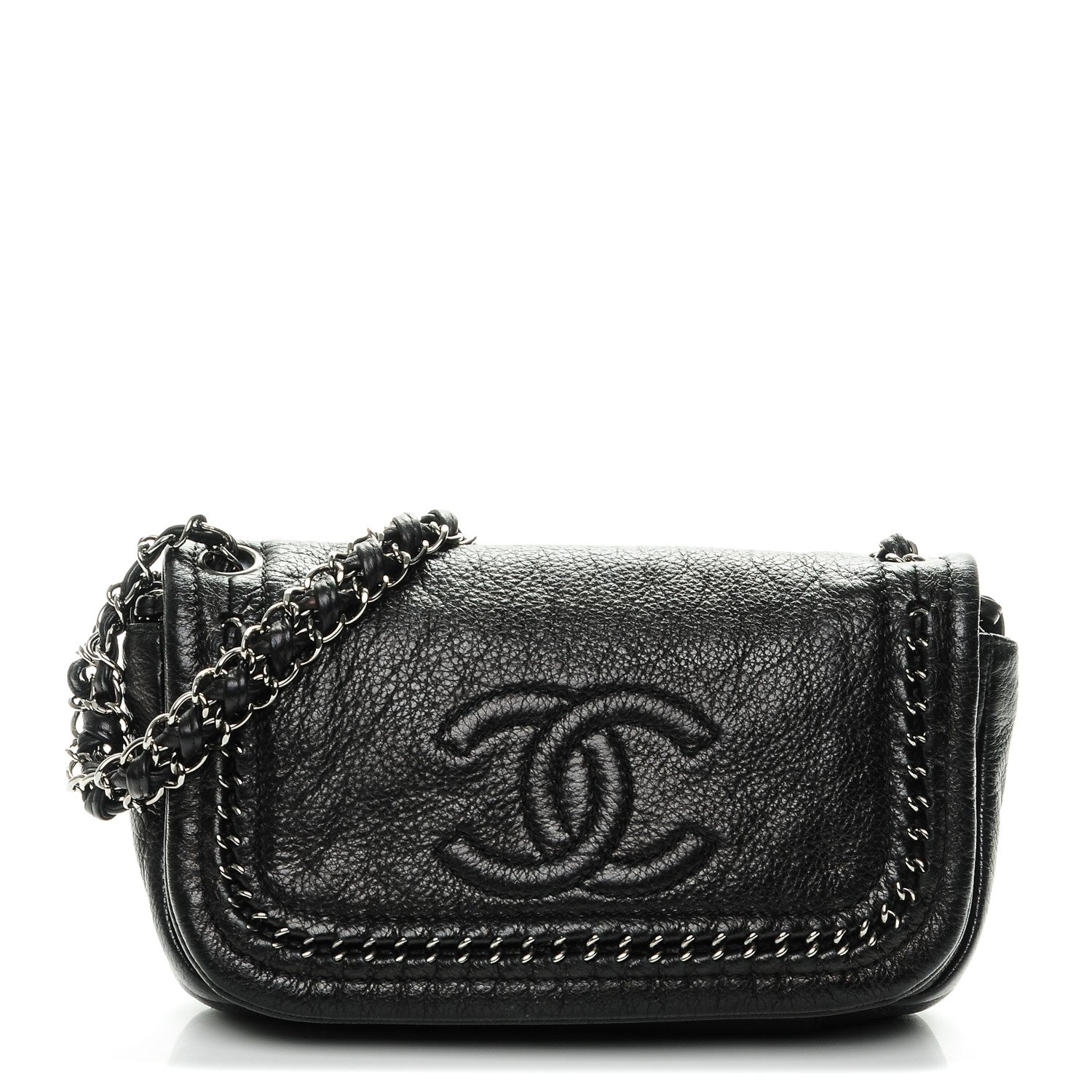 Chanel Deerskin Small Luxe Ligne Flap Black 1 of 7