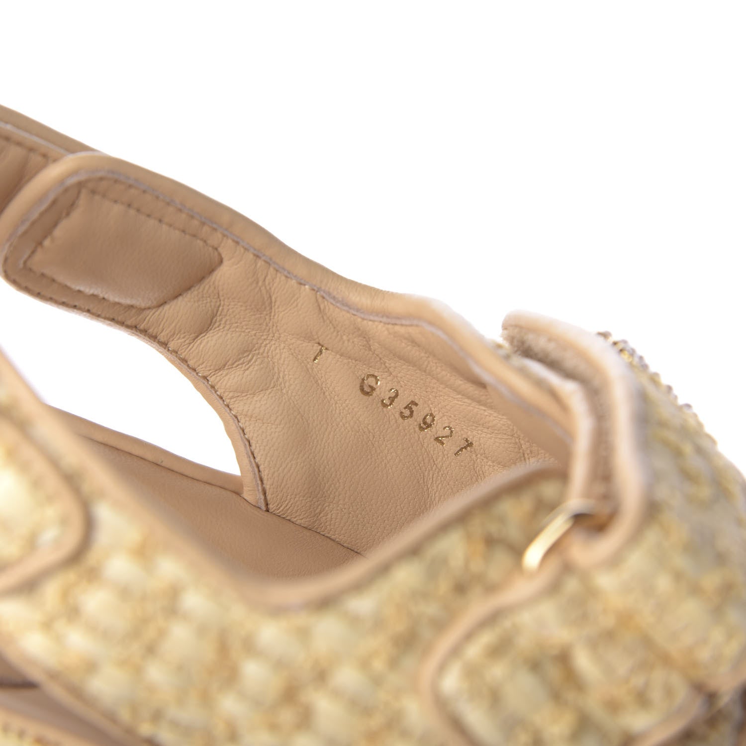 Chanel Braided Fabric Velcro Dad Sandals 41 Beige 10 of 11