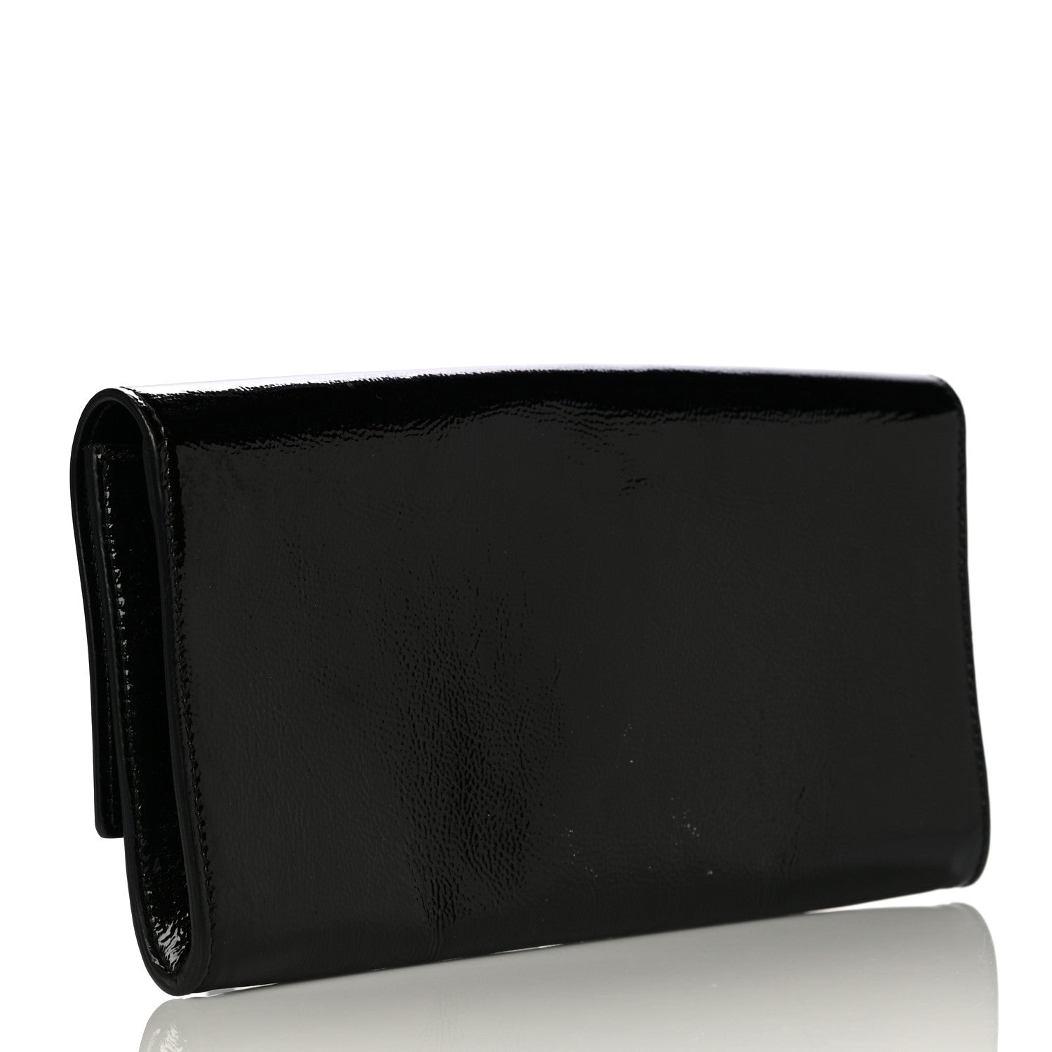 Saint Laurent Textured Patent Monogram Small Belle De Jour Clutch Black 3 of 12