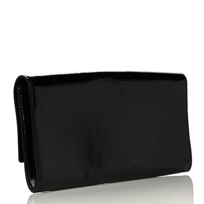 Saint Laurent Textured Patent Monogram Small Belle De Jour Clutch Black 3 of 12