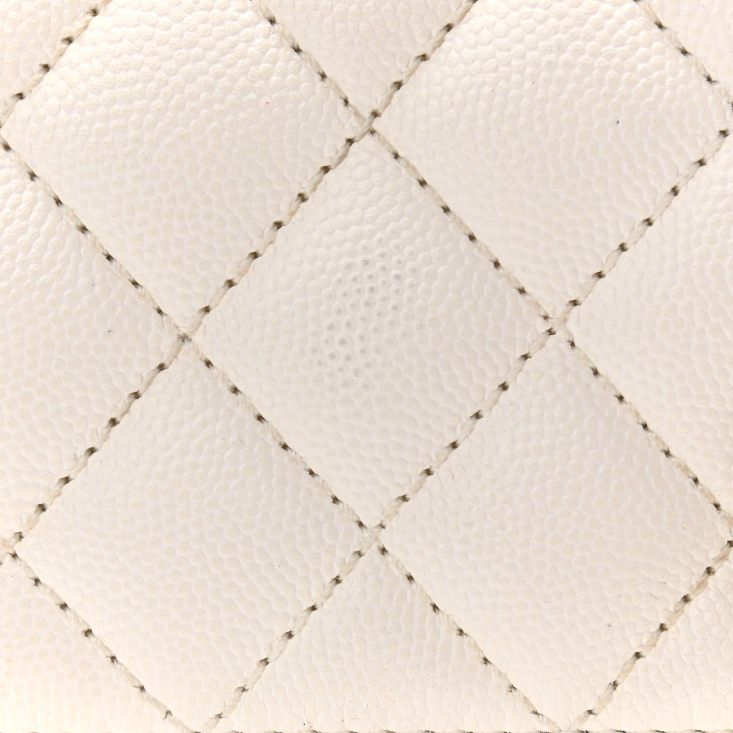 Caviar Quilted Mini Coco Handle Flap White