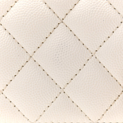 Chanel Caviar Quilted Mini Coco Handle Flap White 11 of 13