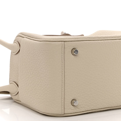 Hermes Taurillon Clemence Mini Lindy 20 Beton 9 of 12