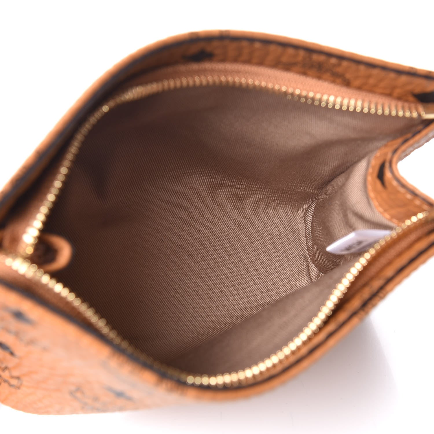 MCM Visetos Small Zip Pouch Cognac 7 of 9