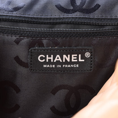 Chanel Calfskin Quilted Large Cambon Flap Beige Black 8 of 11