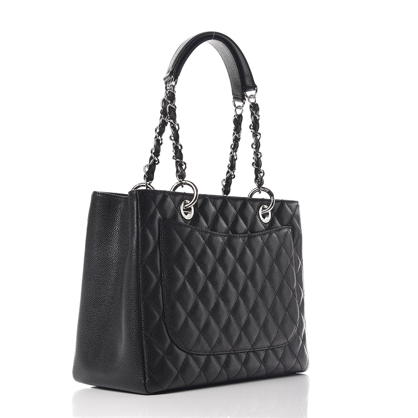 Caviar Quilted Grand Shopping Tote GST Black