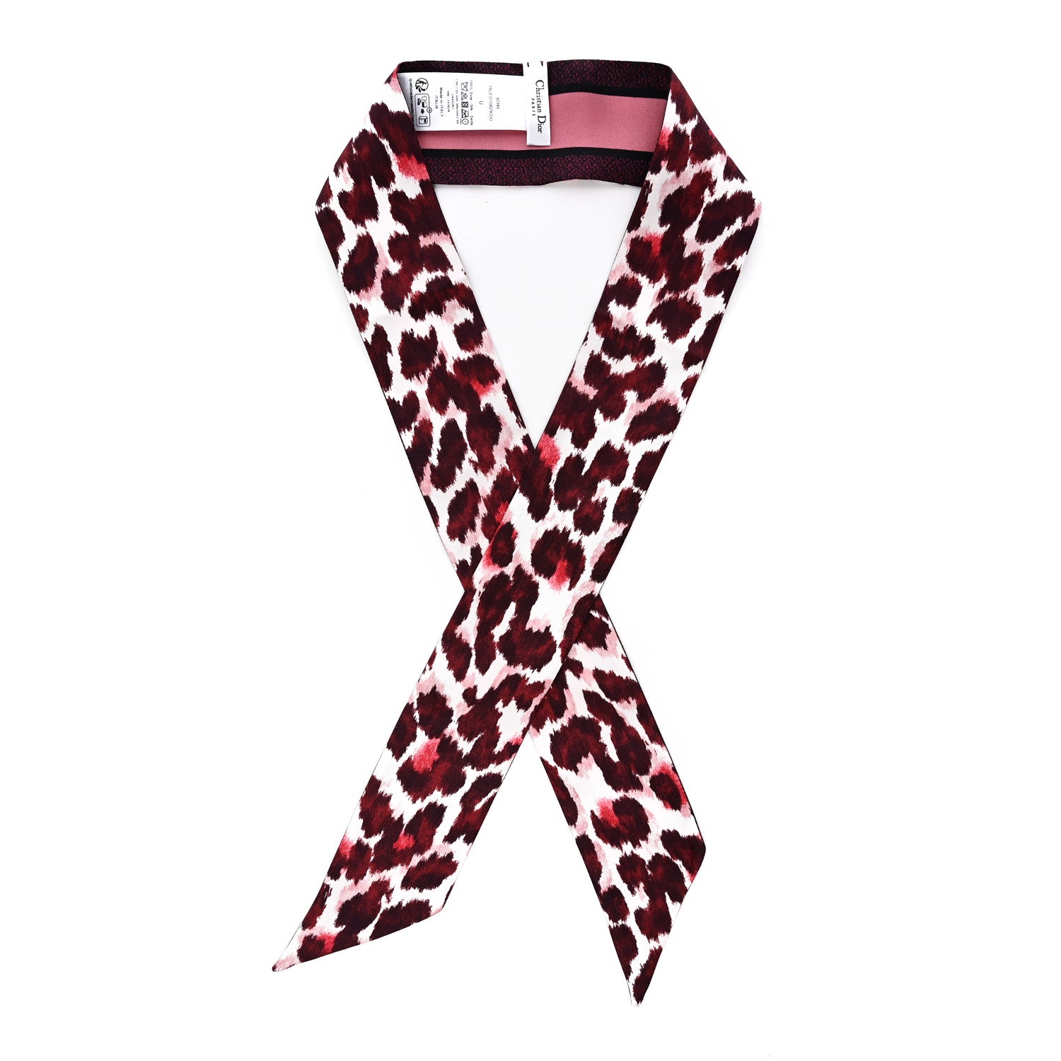Christian Dior Silk Mizza Mitzah Scarf Pink Multicolor 1 of 3
