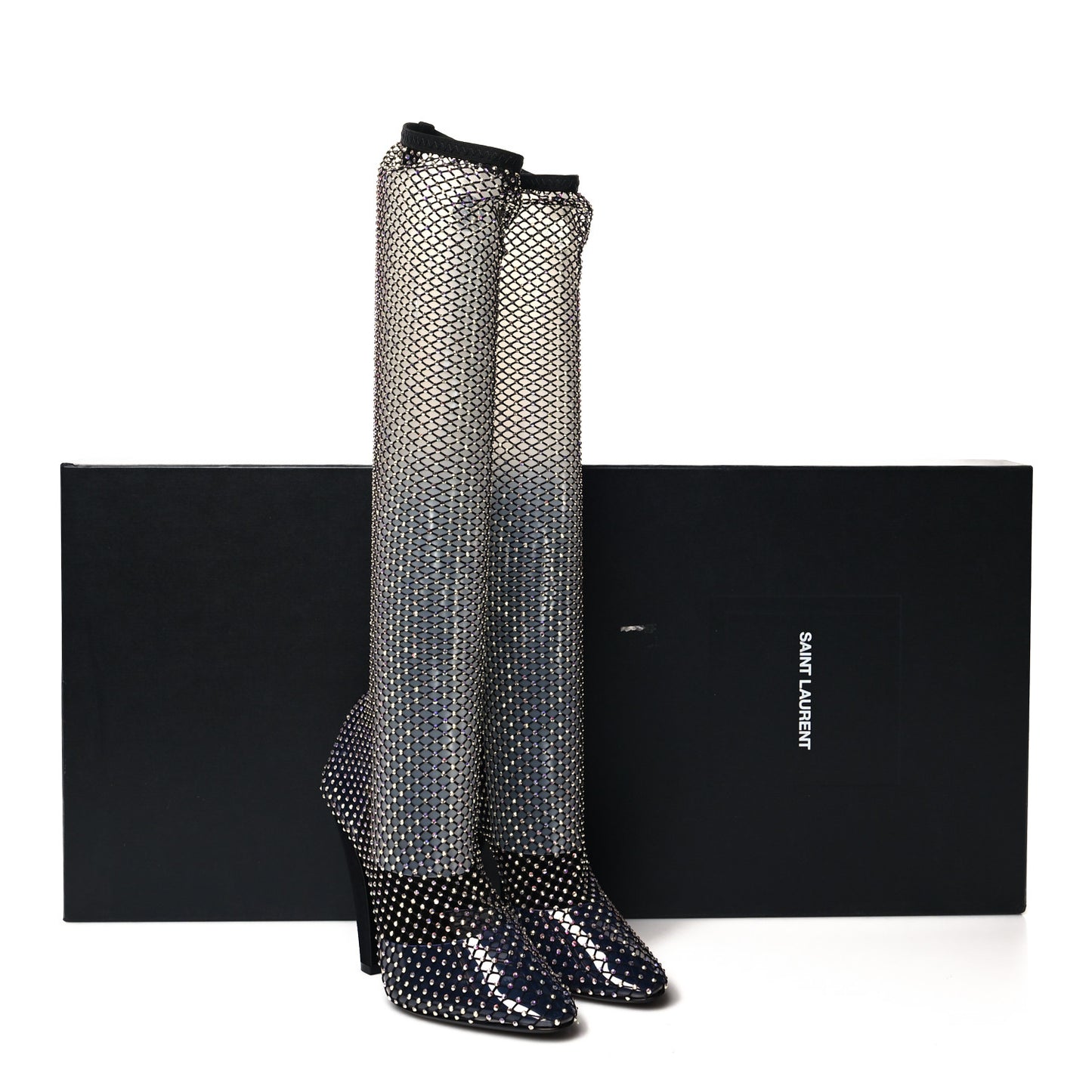 Mesh Crystal Koller 100 Knee High Boots 39 Black