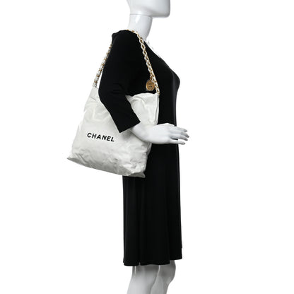 Chanel Shiny Calfskin Quilted Chanel 22 White 2 of 13