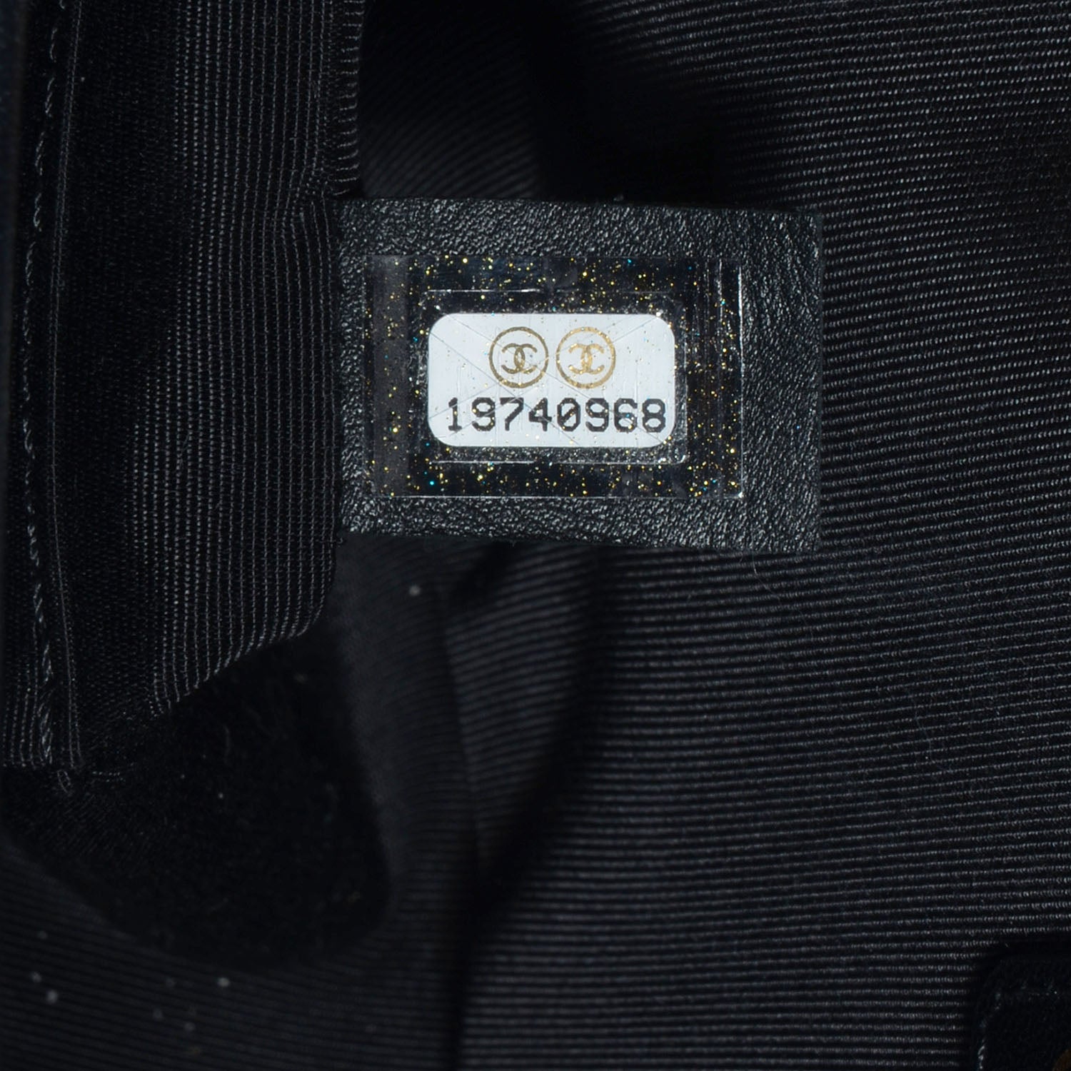 Chanel Lambskin Quilted Medium Boy Flap Pearl Black 8 of 8