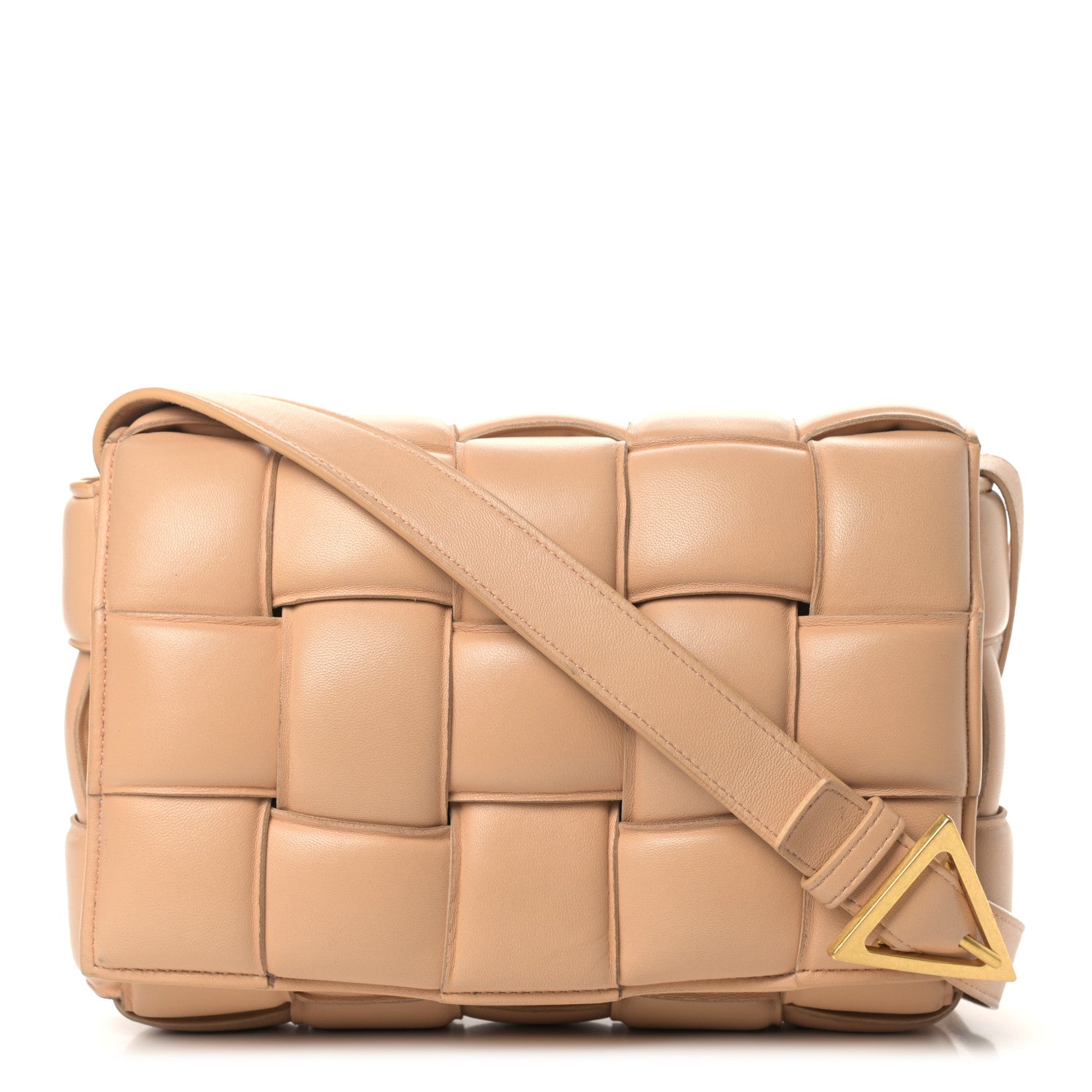 Bottega Veneta Nappa Maxi Intreccio Padded Cassette Crossbody Bag Almond 1 of 18