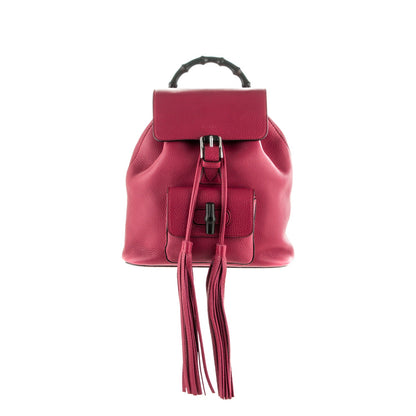 Gucci Cellarius Calfskin Small Bamboo Backpack Petunia 1 of 7
