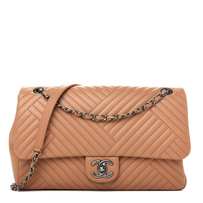 Chanel Lambskin Quilted Large CC Crossing Flap Camel 1 of 10