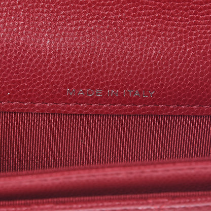 Chanel Caviar Quilted Flap Card Holder Dark Red 7 of 9
