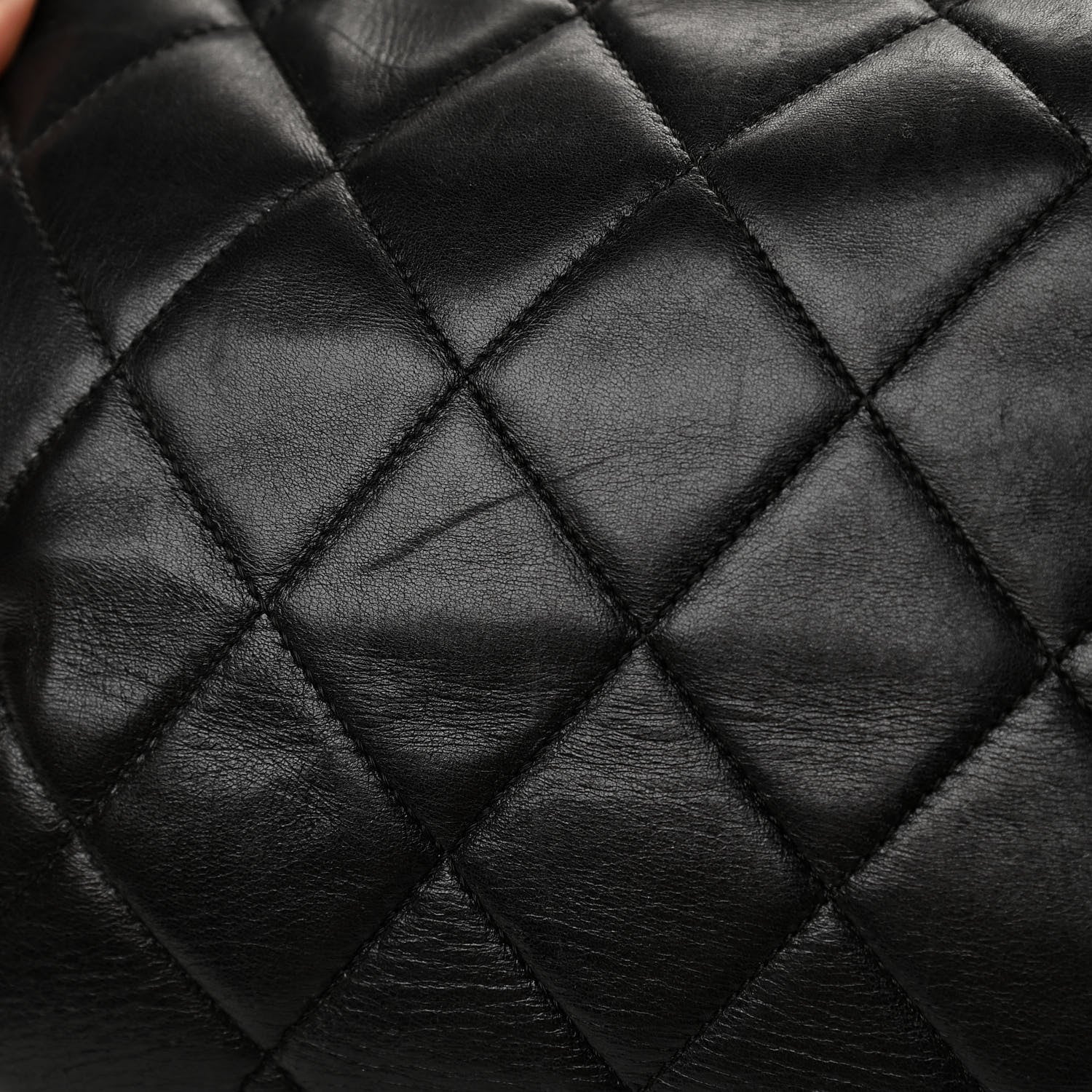 Chanel Lambskin Quilted Tote Black White 17 of 17