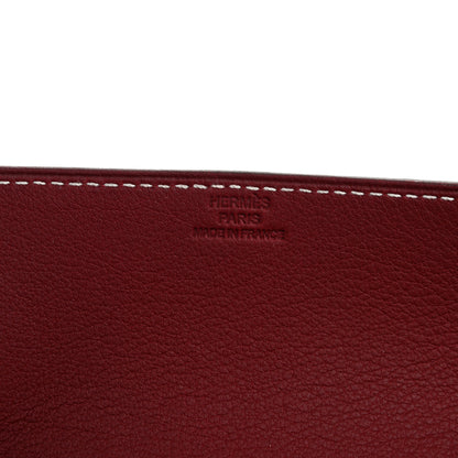 Hermes Taurillon Clemence Mises et Relances Change Tray Rouge H Fauve 4 of 9