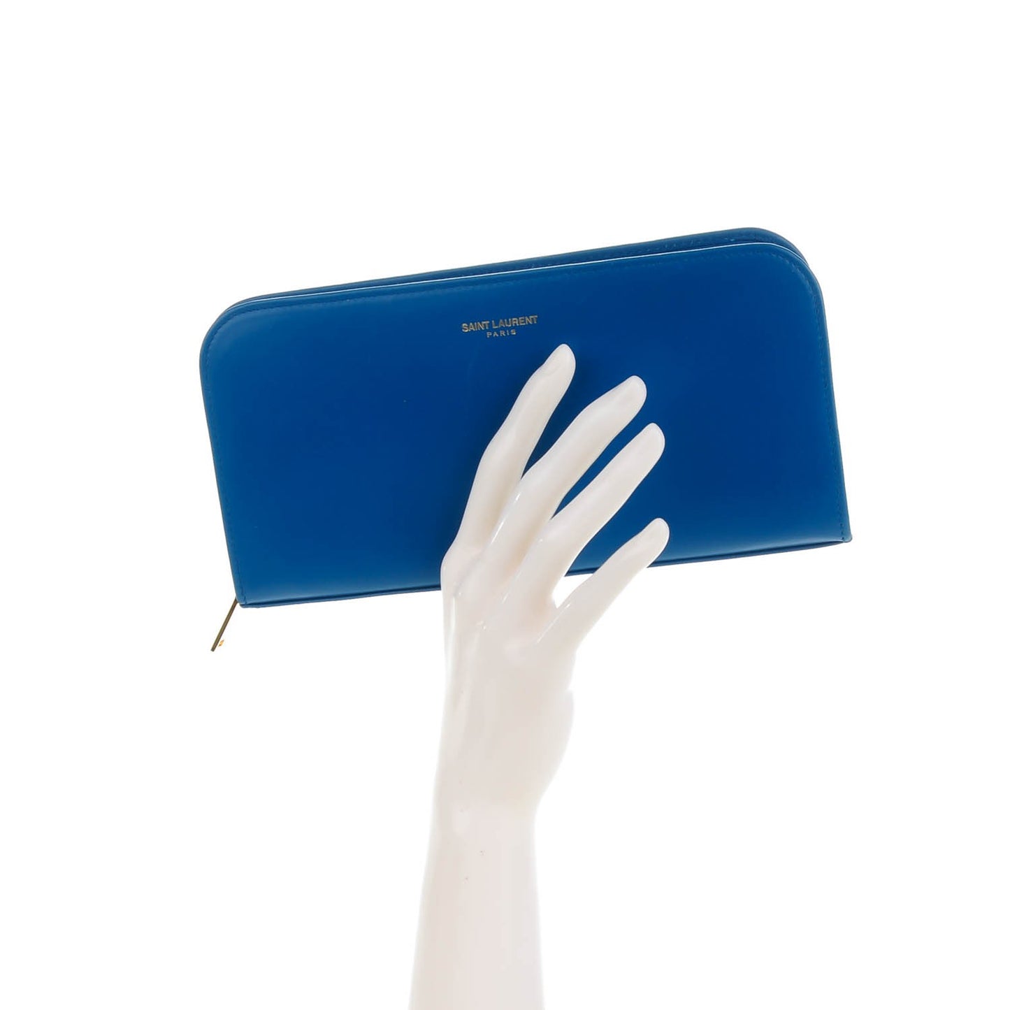 Calfskin Classic Zip Around Wallet Blue