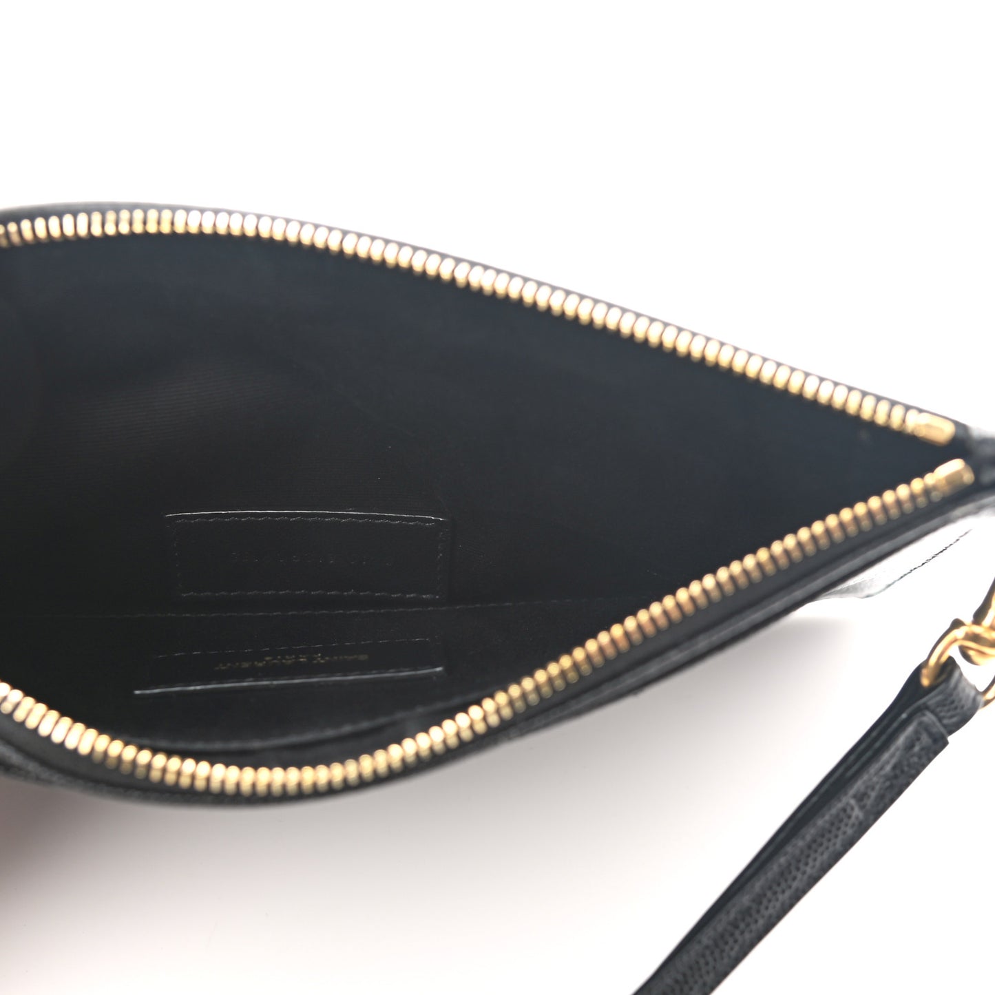 Grain De Poudre Chevron Monogram Large Bill Pouch Black