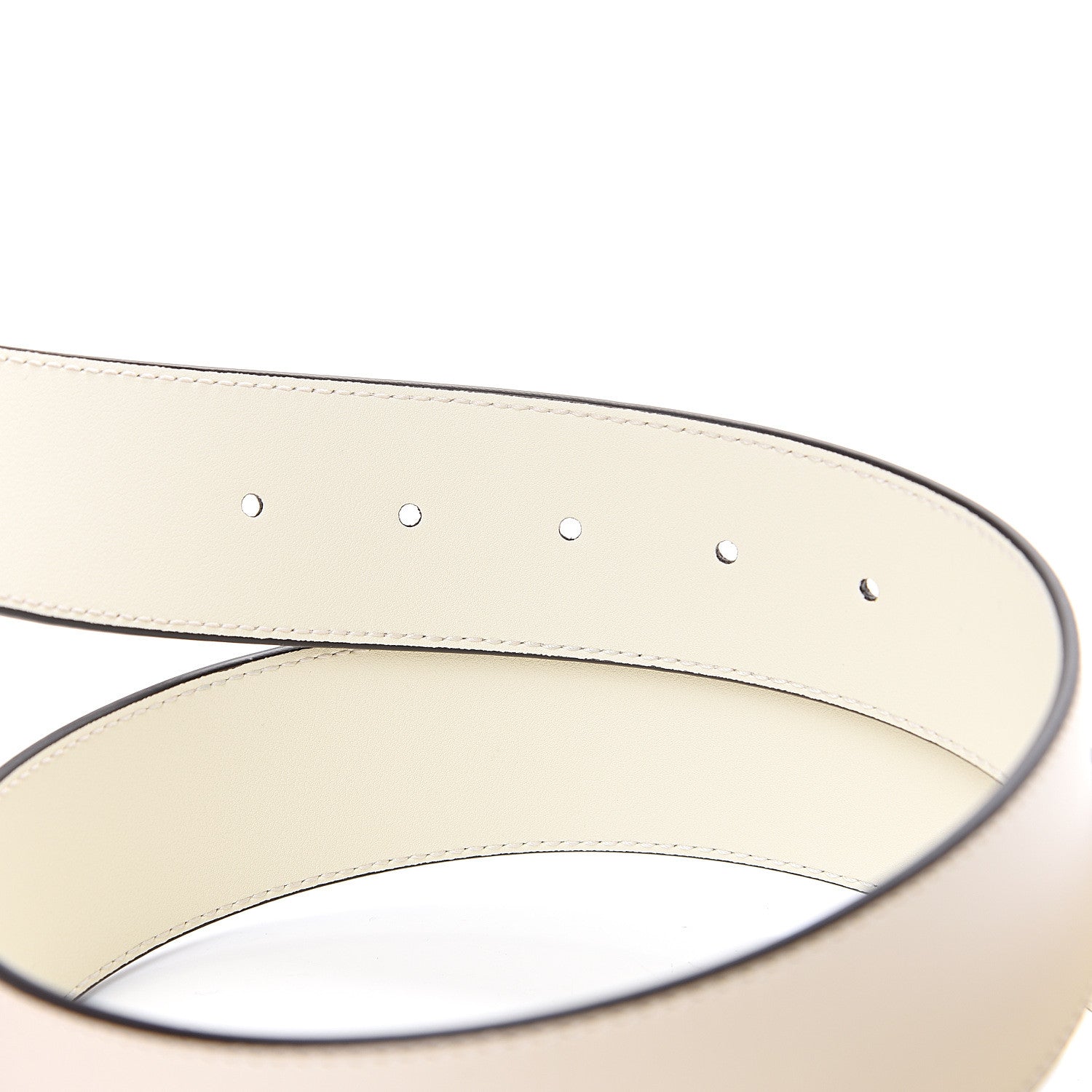 Gucci Calfskin Double G 40mm Belt 85 34 Mystic White 3 of 5