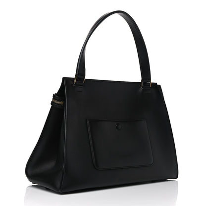 Celine Supple Calfskin Medium Edge Shoulder Bag Navy Blue 2 of 20
