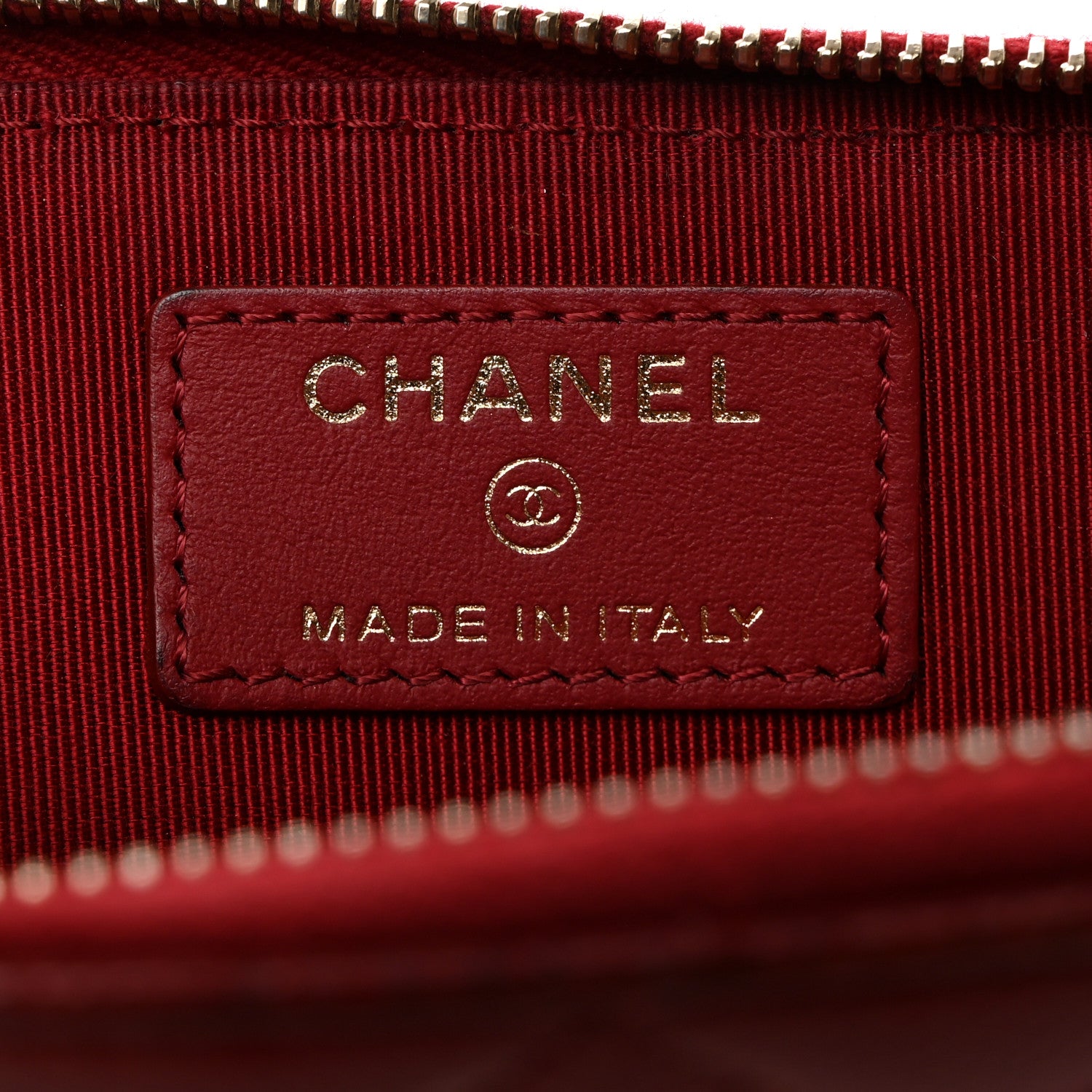 Chanel Caviar Quilted Zipped Key Holder Case Red 6 of 10