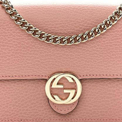 Gucci Dollar Calfskin Interlocking G Chain Wallet Soft Pink 7 of 11