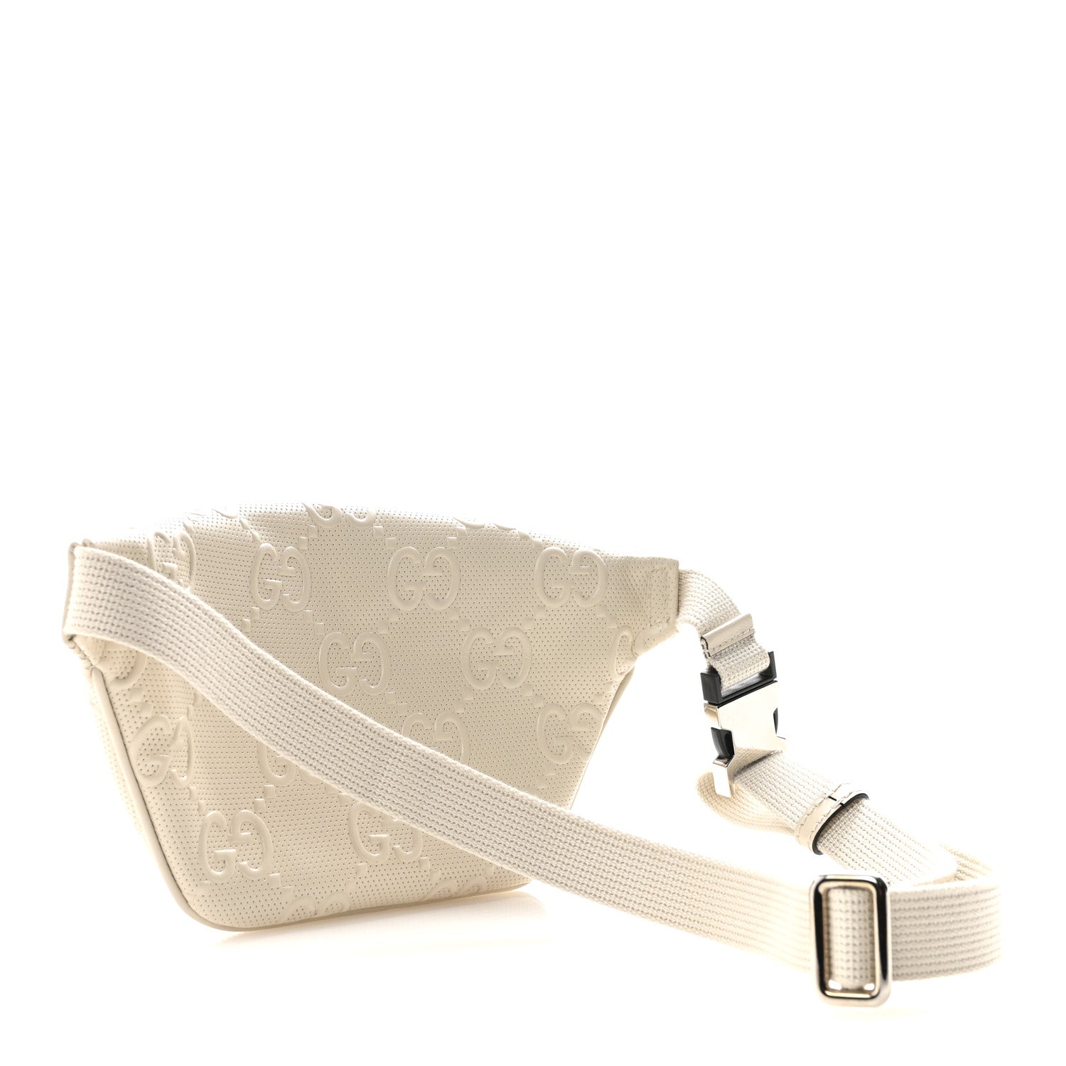 Gucci Calfskin GG Tennis Embossed Belt Bag Mystic White 3 of 11