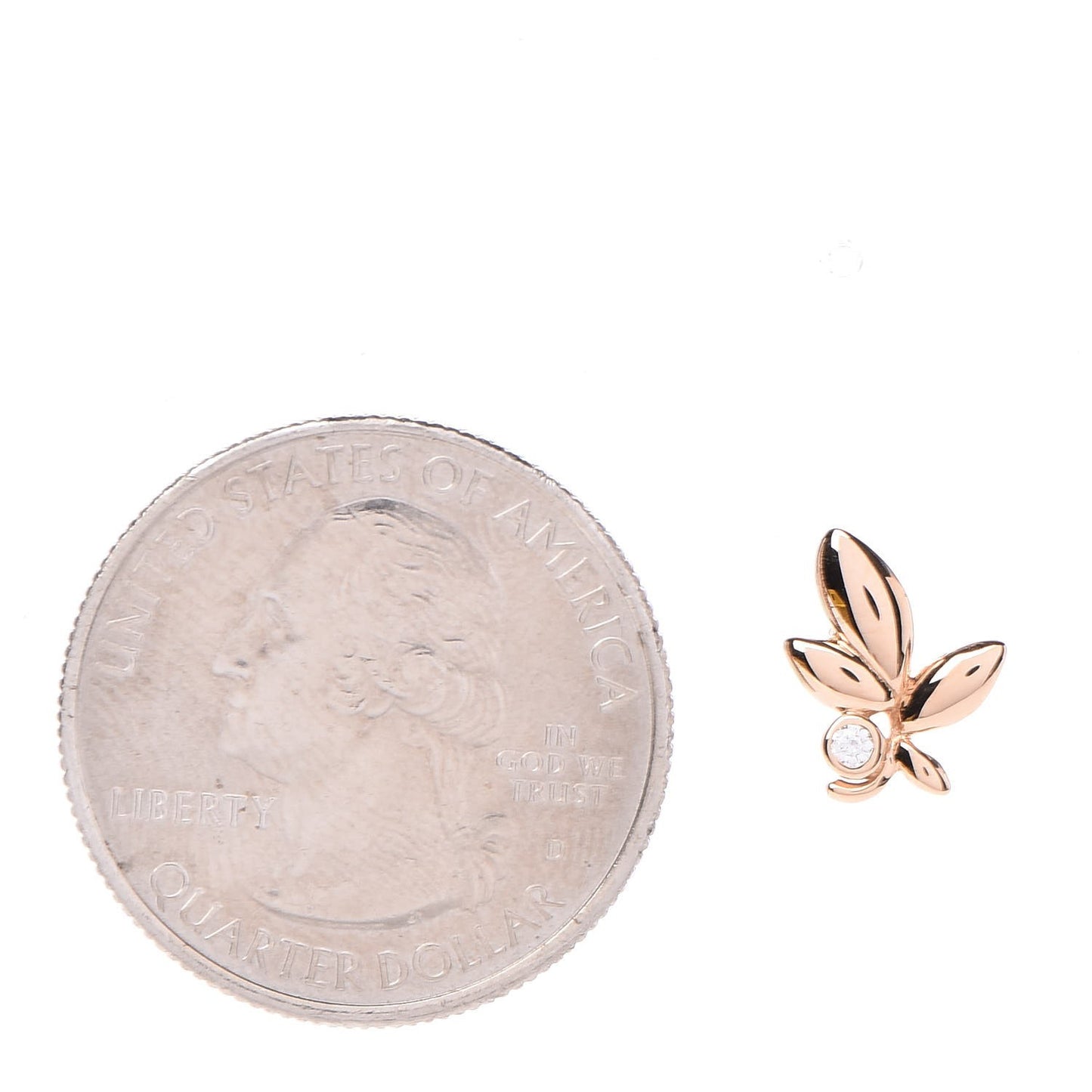 18K Rose Gold Diamond Paloma Picasso Olive Leaf Earrings