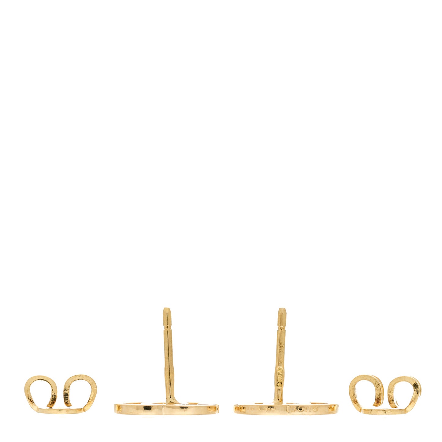 18K Yellow Gold GG Tissue Stud Earrings