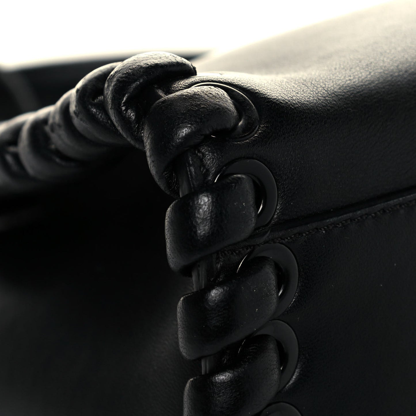 Nappa Lace Up Mini Peekaboo Iconic Satchel Black